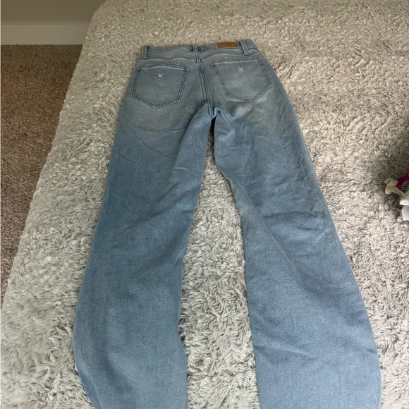 Abercrombie & Fitch Blue Straight Leg High Rise Jeans - Picture 5 of 6